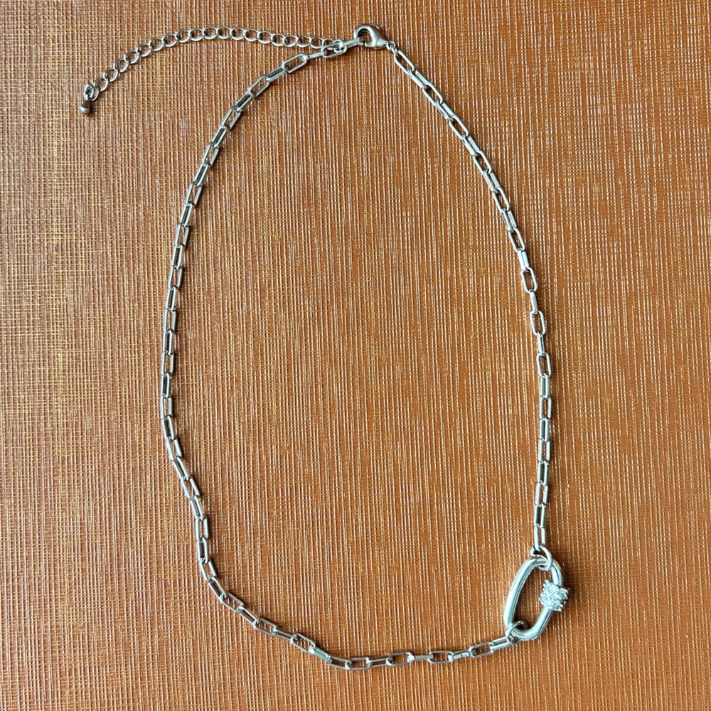 Fashion Paperclip Chain Necklace with Pendant